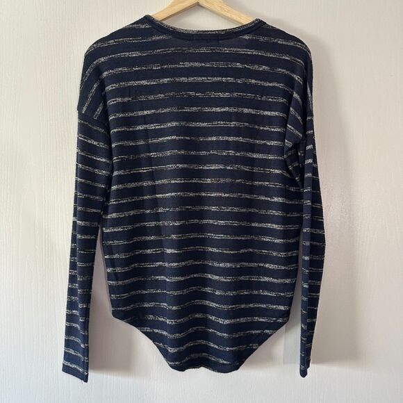 Rag & Bone Womens Blue Striped Long Sleeve Casual Tunic Rayon Blend Soft Sz XXS - Picture 6 of 6